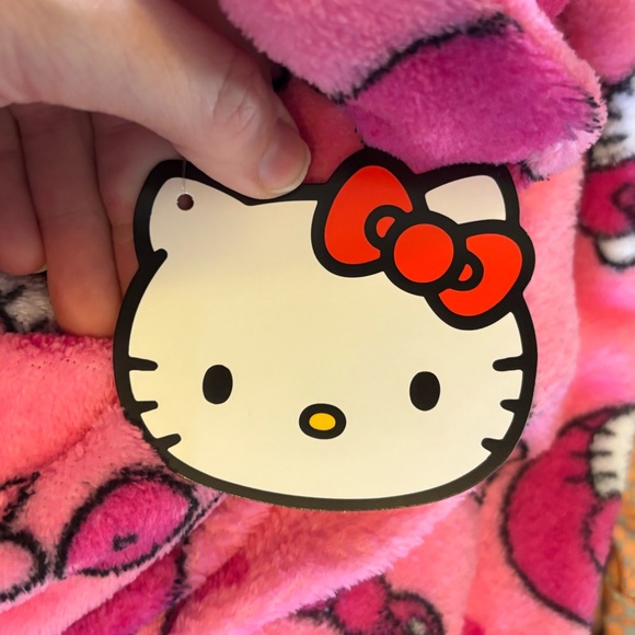 NWT Hello Kitty Love plush fleece pajama set sz L - Picture 5 of 6